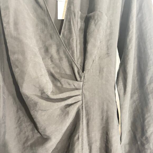 ZARA Women’s Black Wrap Mini Dress – Size S – Elegant V-Neck Silhouette - Picture 4 of 5